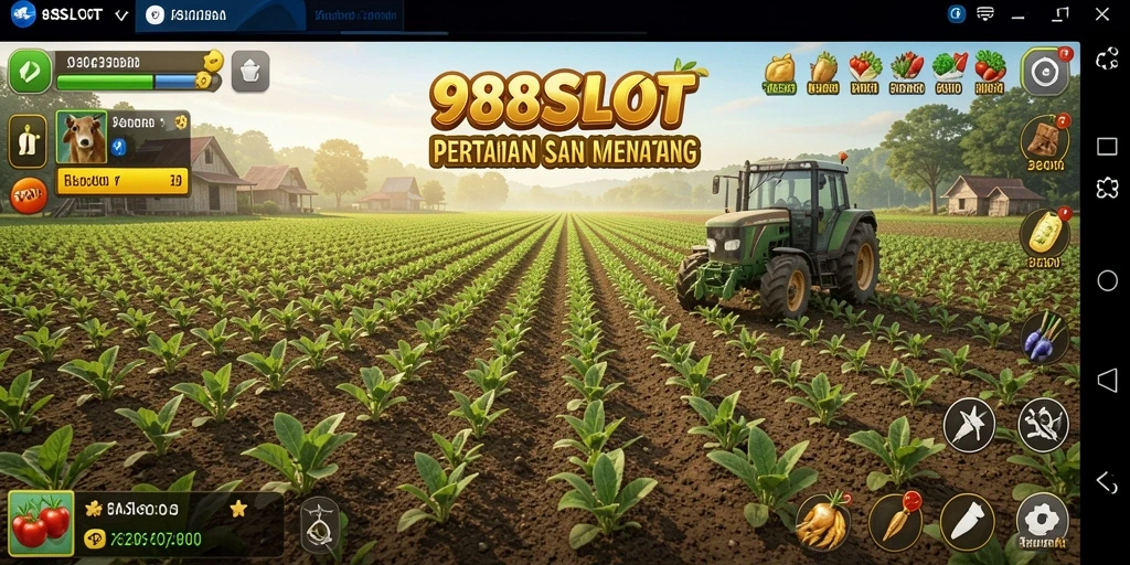 Tampilan menarik dari gameplay Farming di 988SLOT.