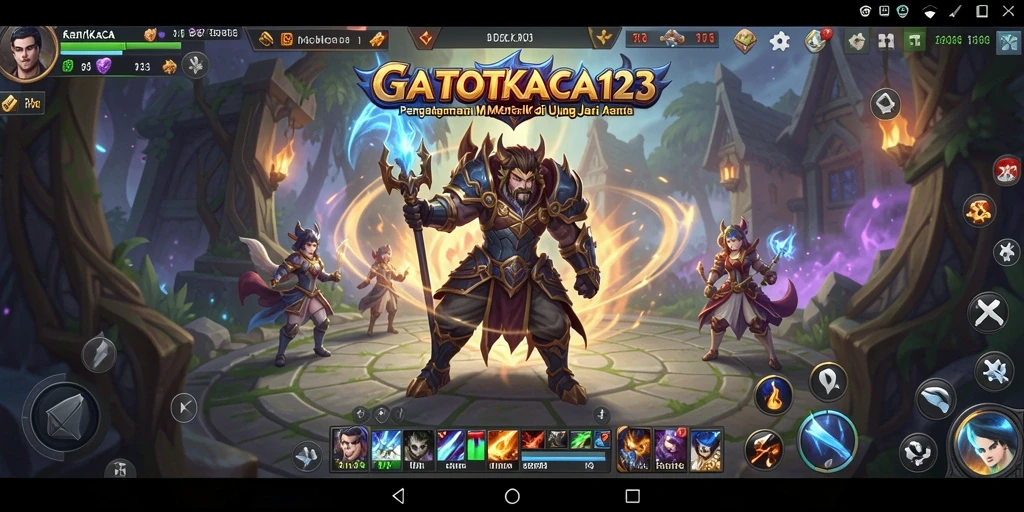 Screenshot aksi seru dalam GATOTKACA123, menampilkan pertarungan karakter MMORPG.