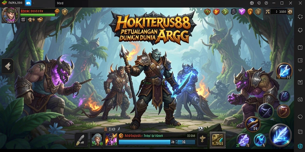 Tampilan gameplay HOKITERUS88 yang menegangkan dalam pertarungan ARPG.