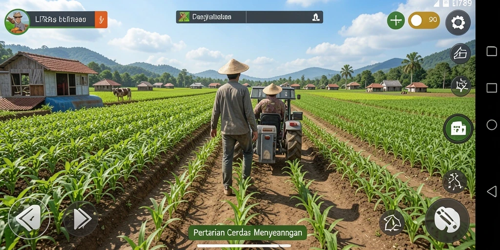 Tangkapan layar <strong>LI789</strong> menunjukkan aktivitas bertani yang seru dan interaktif.