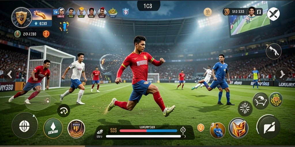 Tampilan gameplay seru dari LUXURY333 yang penuh aksi olahraga.