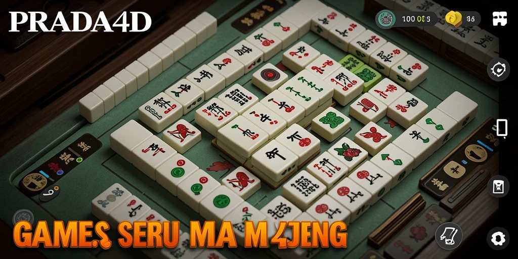 Tampilan gameplay seru di PRADA4D yang menarik dan penuh tantangan Mahjong.