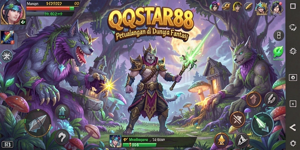 Tampilan gameplay QQSTAR88 yang penuh petualangan dan tantangan.