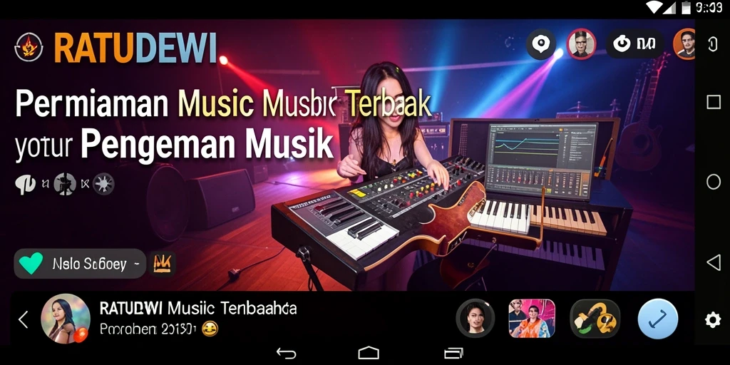 Tampilan gameplay RATUDEWI yang menggugah semangat bermain musik.