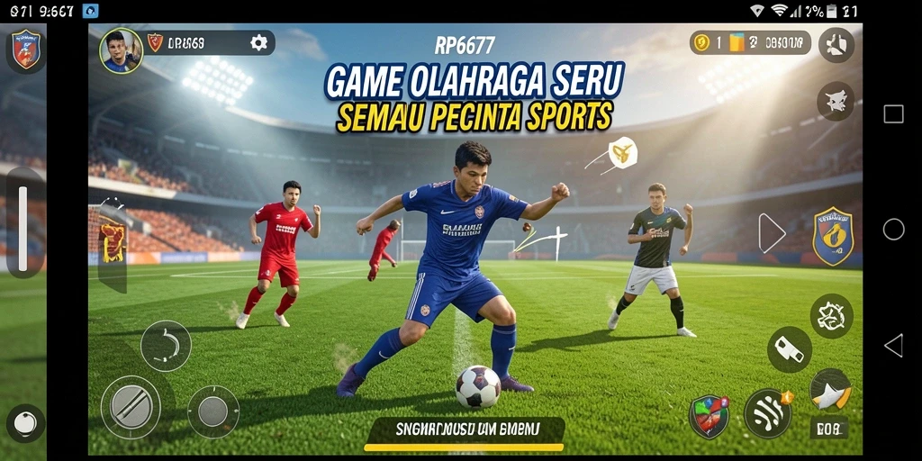 Tampilan menarik dari gameplay RP6677, menampilkan aksi olahraga yang intens.