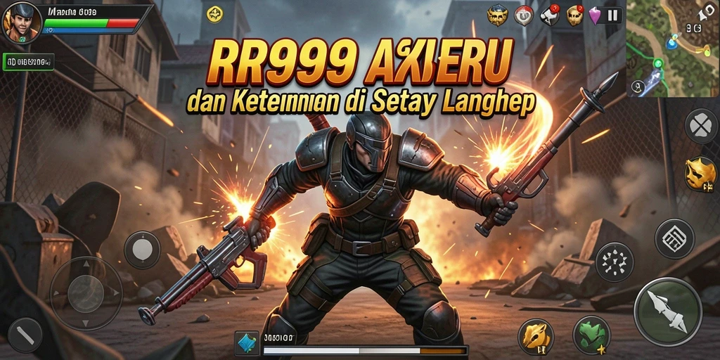 Tampilan gameplay seru RR999 saat beraksi di medan tempur.
