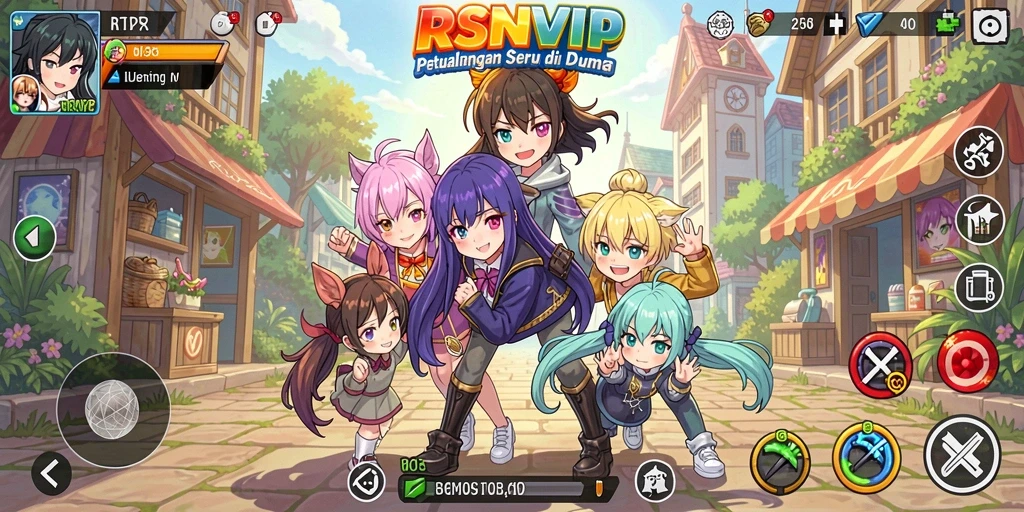 Gameplay seru RSNVIP dengan karakter Anime yang menakjubkan.