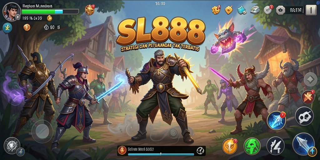 Tampilan gameplay SL888 dengan strategi dan pertempuran yang mendebarkan.