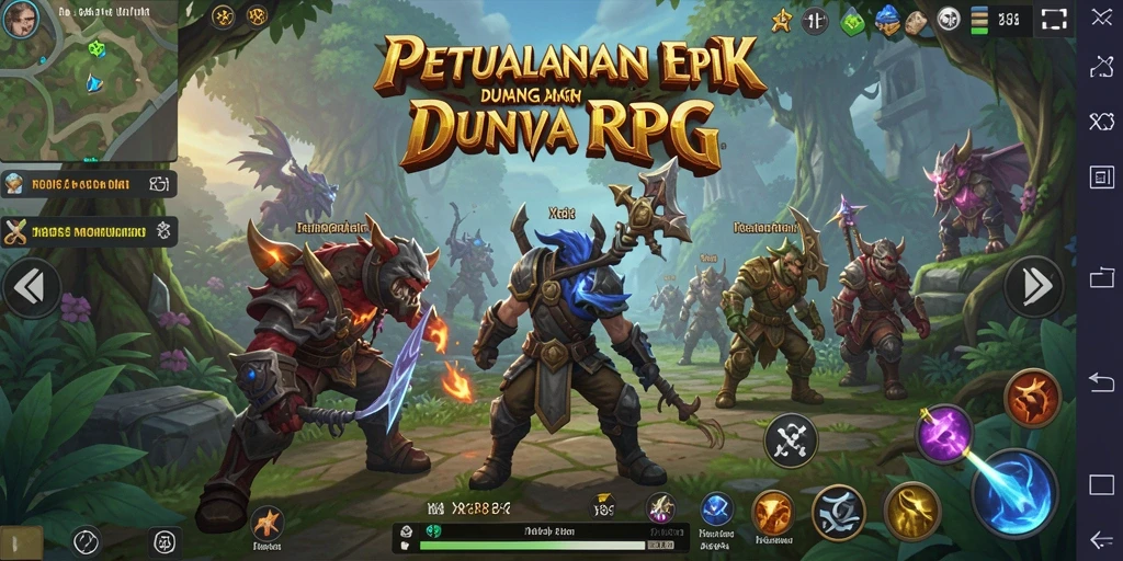 Screenshot menunjukkan aksi petualangan RPG yang mendebarkan di X88.