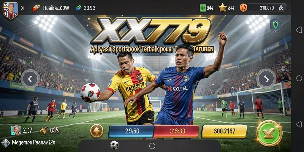 Tampilan gameplay XXX777 dengan berbagai pilihan taruhan olahraga.