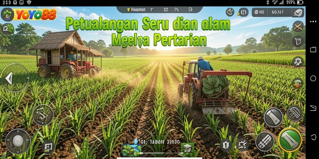 Screenshot utama <strong>YOYO88</strong> menampilkan keseruan gameplay Farming yang interaktif.