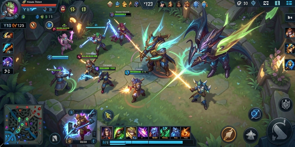 Gameplay menarik dari <strong>YY123</strong> dengan berbagai karakter MOBA.