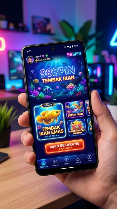 Fitur pencarian aplikasi di 98spin yang memudahkan pengguna.